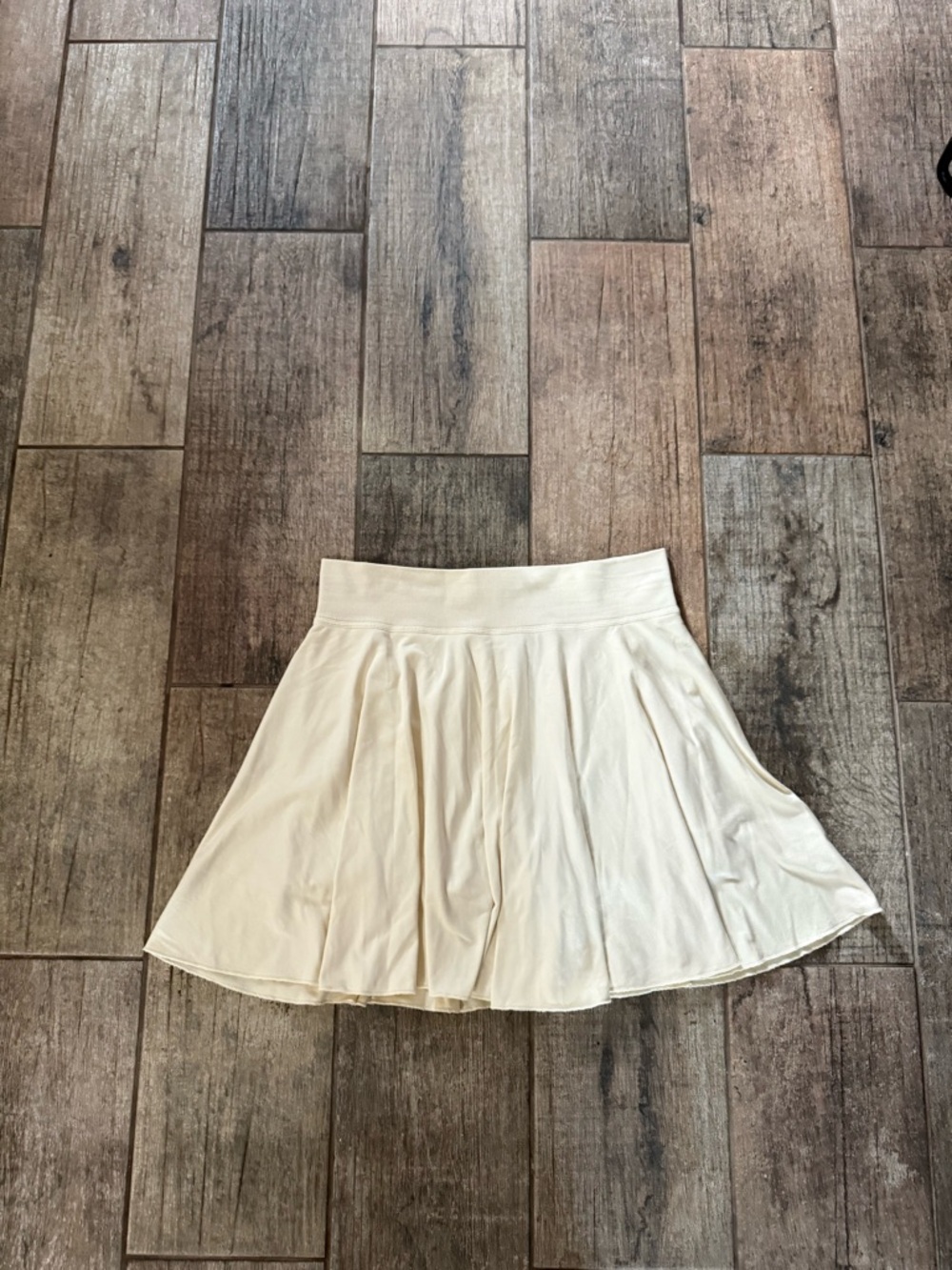 Women's Cream Flared Skirt - Casual Playful Style